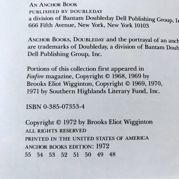 The Foxfire Book 1972 Vintage Brooks Eliot Wigginton Moonshining and More - Picture 8 of 10